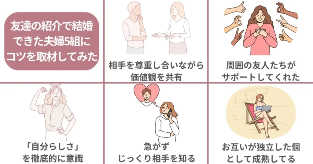 友達の紹介で付き合う・結婚できた夫婦5組の体験談