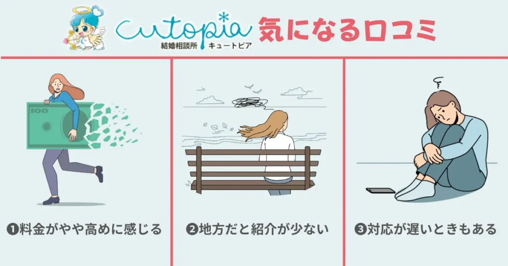 キュートピア結婚相談所の気になる口コミ評判3選