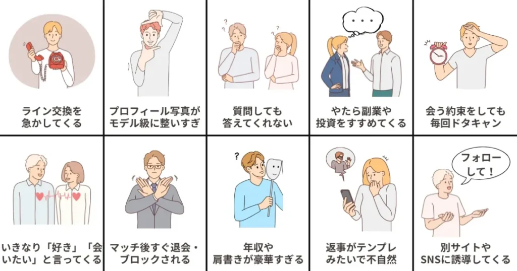 omiaiは業者が多すぎ!?怪しい男女の特徴10選