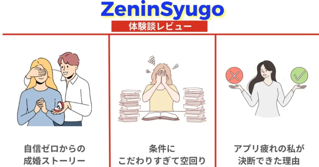 婚活サービス「全員集合」の体験談レビュー3選
