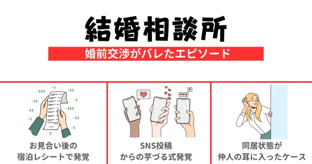 結婚相談所で婚前交渉がバレた事例を3つ紹介！