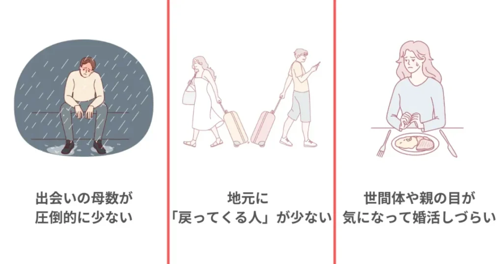 田舎は結婚相手が見つからないと言われる3つの要因
