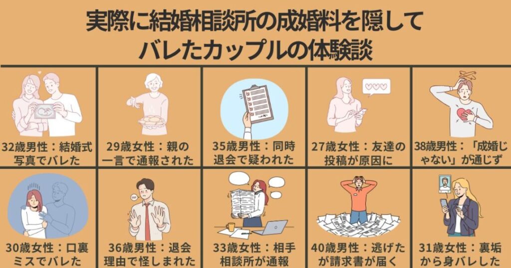 実際に結婚相談所の成婚料を隠してバレたカップルの体験談10選