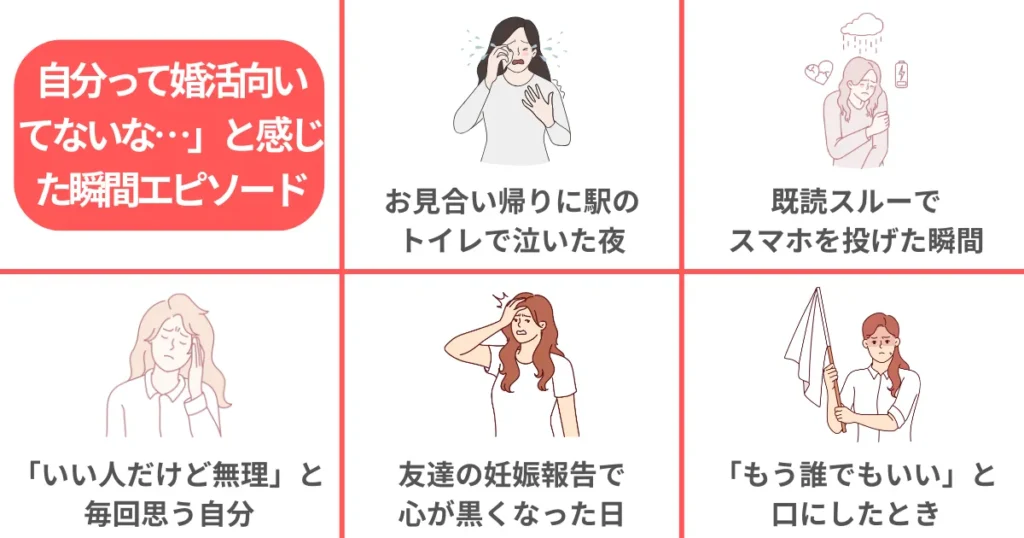 自分って婚活向いてないな...」と感じた瞬間エピソード5選