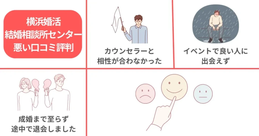 横浜婚活結婚相談所センターの悪い口コミ評判5選