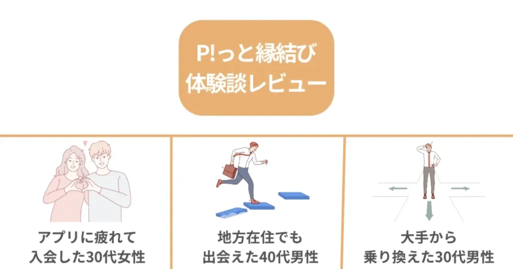 【エピソード】P!っと縁結びを利用した3名の体験談レビュー