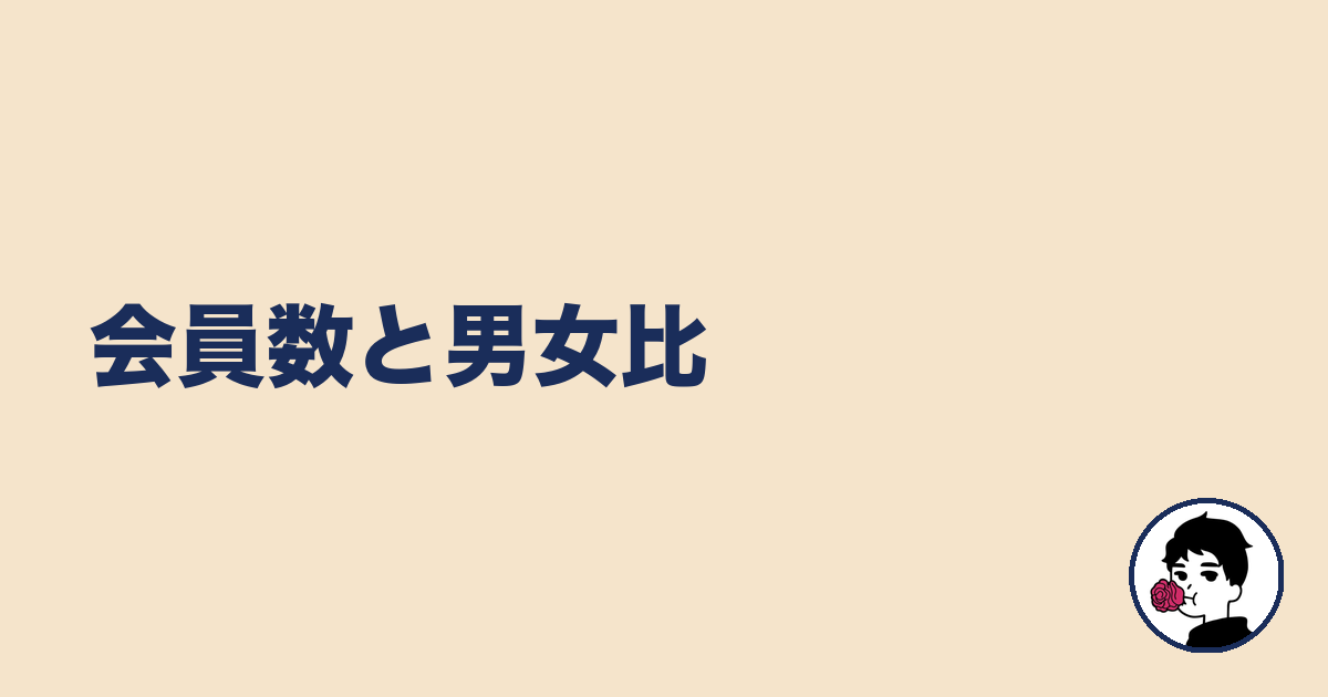 会員数と男女比|やましょ