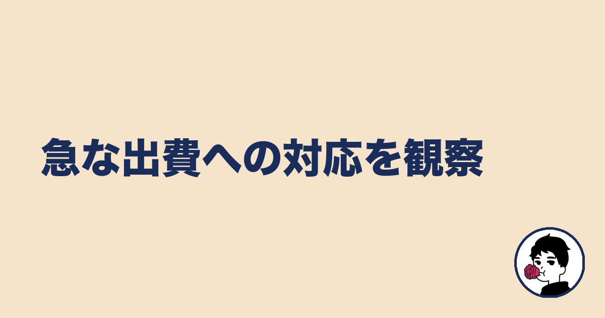 急な出費への対応を観察｜やましょ