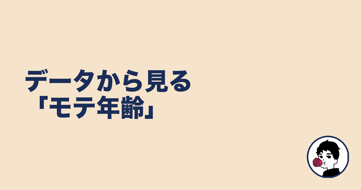 データから見る「モテ年齢」｜やましょ