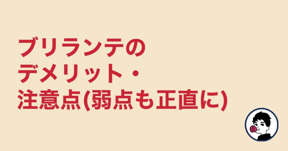 ブリランテのデメリット・注意点(弱点も正直に)