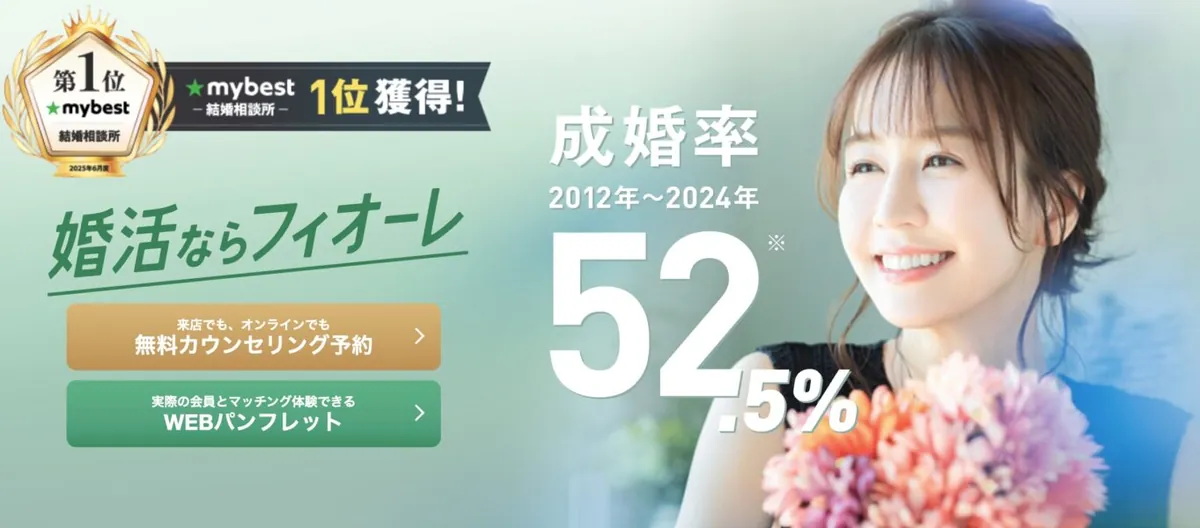 【3位】フィオーレ|結婚相談所