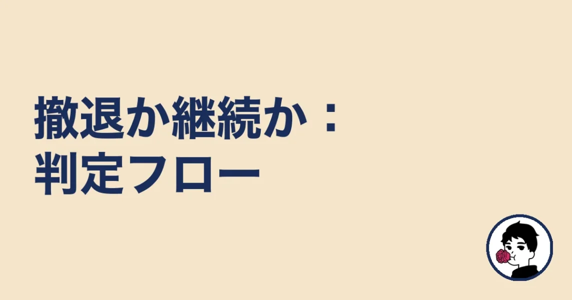 撤退か継続か:判定フロー