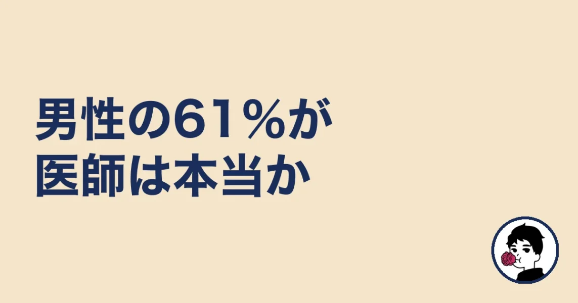 男性の61%が医師は本当か