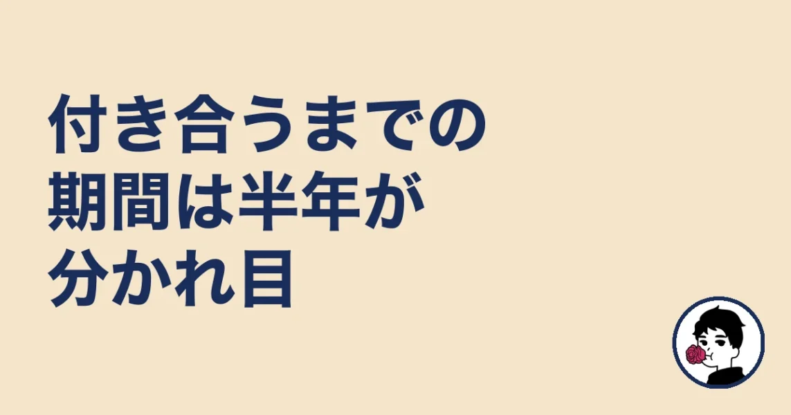 付き合うまでの期間は半年が分かれ目|やましょ