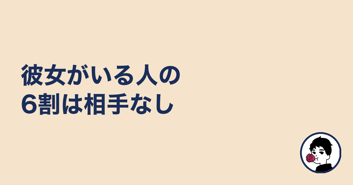 彼女がいる人の6割は相手なし|やましょ