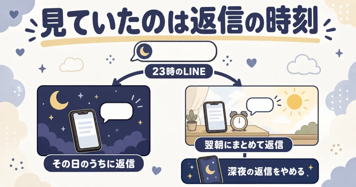 穴モテは顔ではなく深夜の返信の速さを見られていたことを示す図