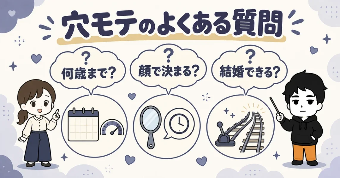 穴モテとは？に関するよくある質問（何歳まで・顔で決まるか・結婚できるか）の図
