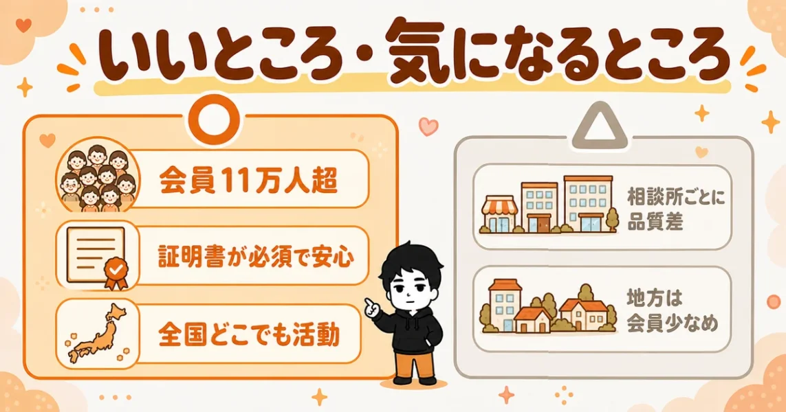 IBJ加盟店のいいところ・気になるところの図解