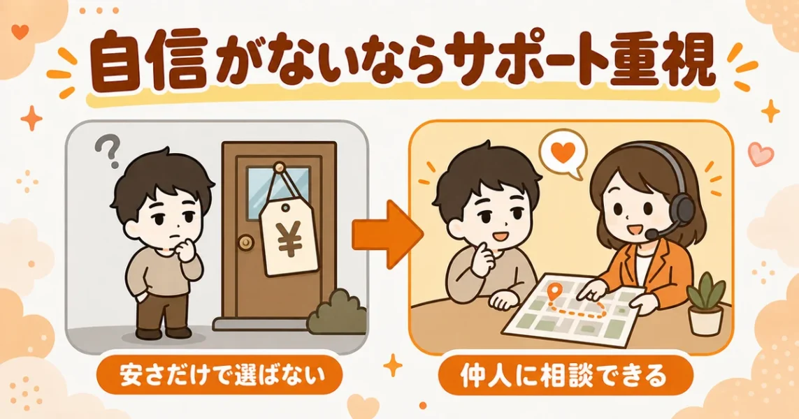恋愛経験がないならサポート重視でIBJ加盟店を選ぶ図解