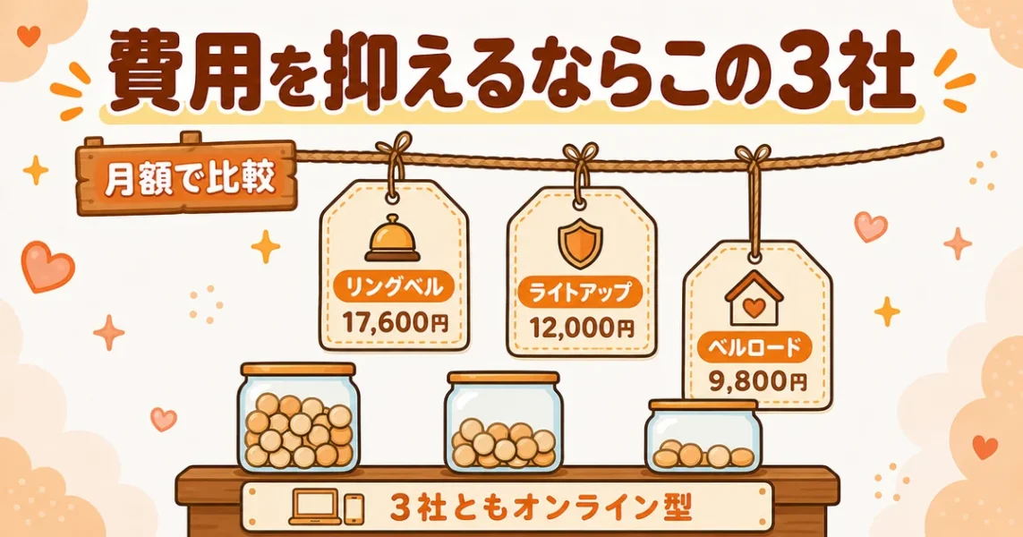 IBJ加盟店でコスト重視のおすすめ3選。リングベル・ライトアップ・ベルロードの月額比較の図解