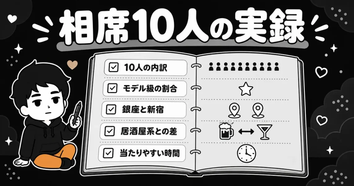 ザシングルに美人は多い?3回通って相席した10人の実録で分かる5項目の図解