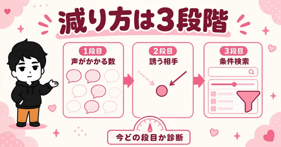 女性がモテなくなる年齢は何歳から。声がかかる数・誘う相手・条件検索の3段階で減る